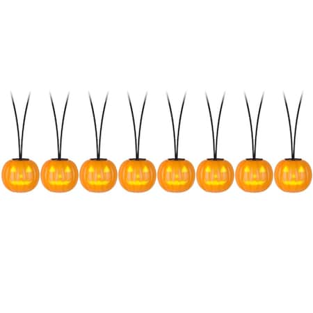 Gemmy Gemmy Spooky Mood's White 8 ct LED Prelit Musical Jack-O-Lantern String Lights 227768